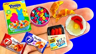 15 EASY DIY MINIATURE IDEAS 〜 Hot Dogs, Marshmallow Cereal, 5 minute crafts Miniature Realistic Food by Fiby Fashion Craft 404,431 views 4 years ago 5 minutes, 7 seconds