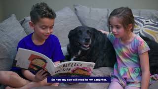 Parents Kamran and Lauren Parajon's reflection on the impact of shared reading