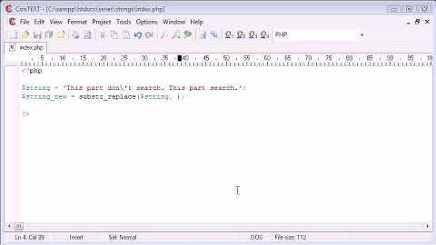 Beginner PHP Tutorial 50 String Functions  Replacing Part of a String