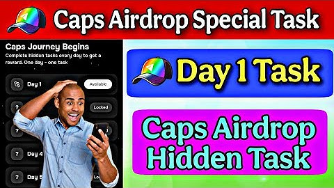 Caps Airdrop Day 1 Task | Caps Airdrop Hidden Task | Caps Airdrop New Update