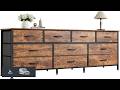 Huuger 63 Inch Dresser for Bedroom Long Dresser with 10 Fabric Drawers