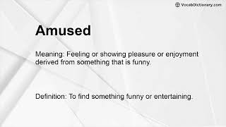 Amused Meaning
