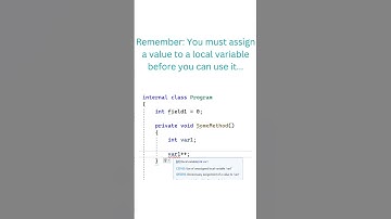 Local Variables in C# #shorts