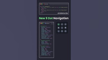 Magic New 9 Dot Navigation Menu Using HTML CSS😎 Cool Updated Navigation Menu 😍 #html #css #shorts