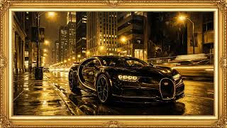 Midnight Luxury Supercar | Rainy City Streets & Golden Lights | Soft Piano | Frame TV Art 4K screenshot 3