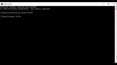Windows   Trick: Change Cmd  Command Prompt Title Bar