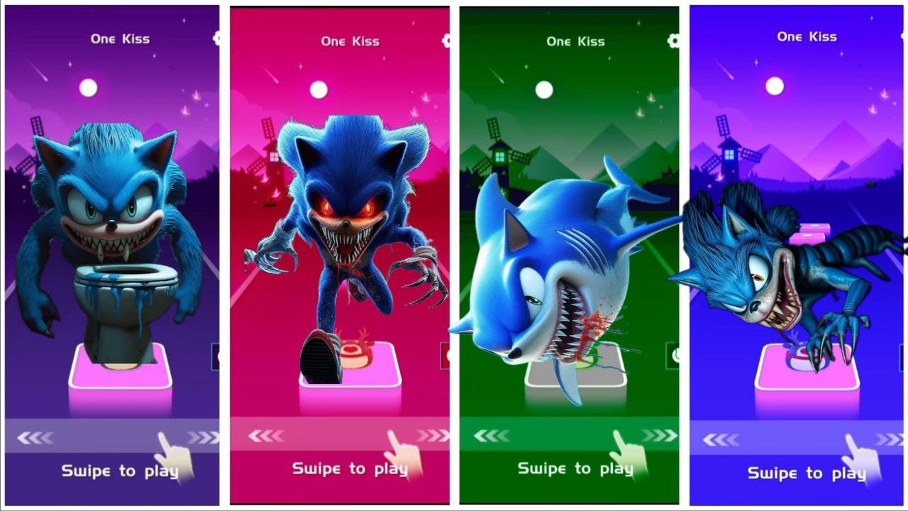 Horror Sonic vs Sonic Exe vs Sonic Eater Tails Hop EDM RUSH - YouTube