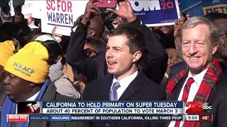 The results are in from nevada presidential caucus. how top democratic
candidates reacting. plus, california has prepared to hold a super
tue...