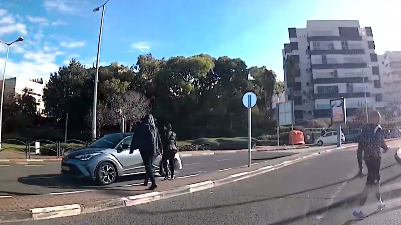 Haifa. ISRAEL. Driving around the city by car. 26.12.2021.