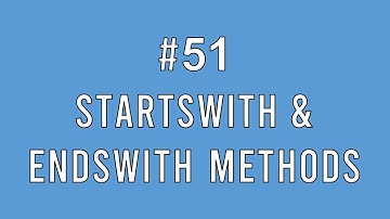 #51 [Python] startswith & endswith methods