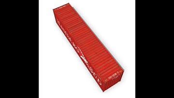 3D Model of 40ft Shipping Container - Hamburg Sued Review