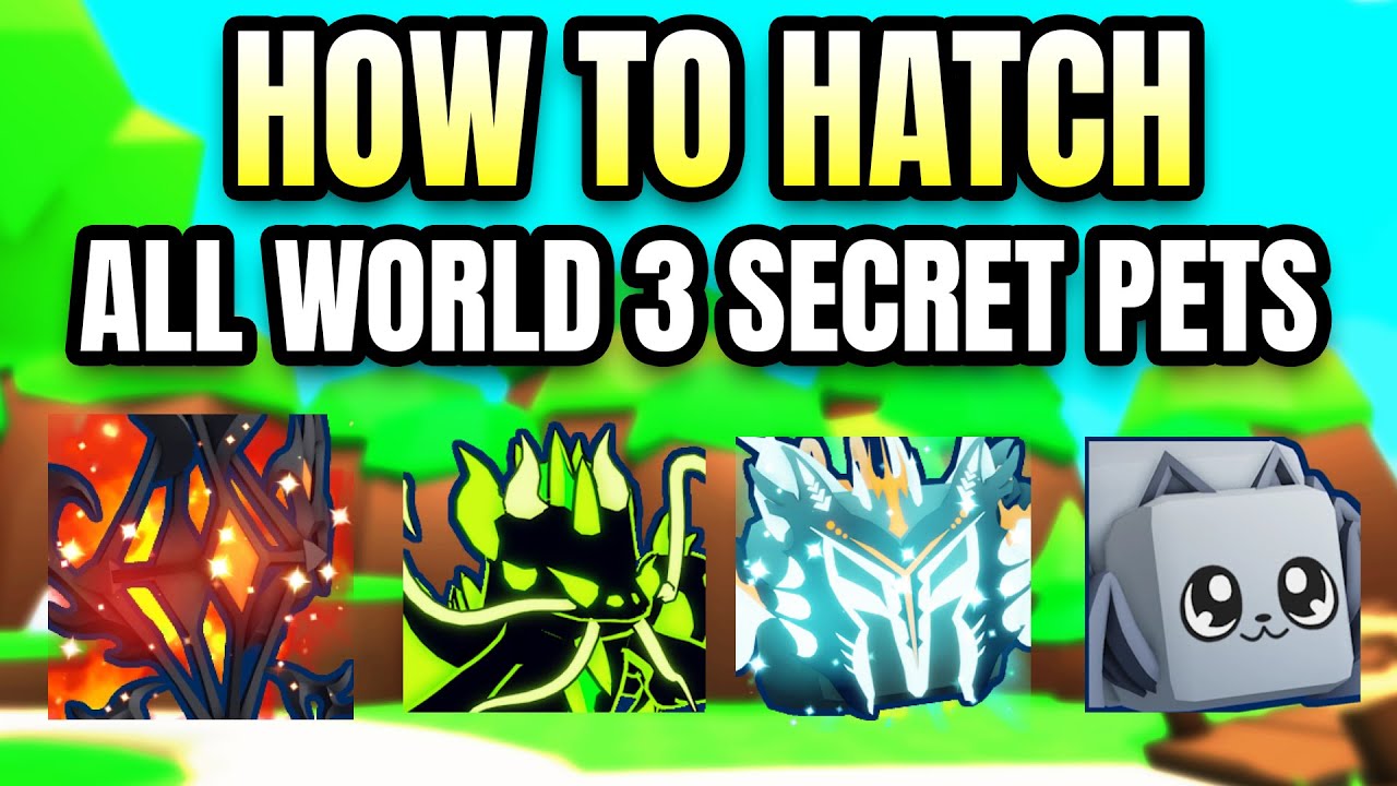 Как вывести всех секретных питомцев из World 3 в BGSI (Roblox)