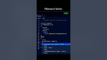 Fibonacci series in C #coding #cprogramming