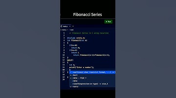 Fibonacci series in C #coding #cprogramming