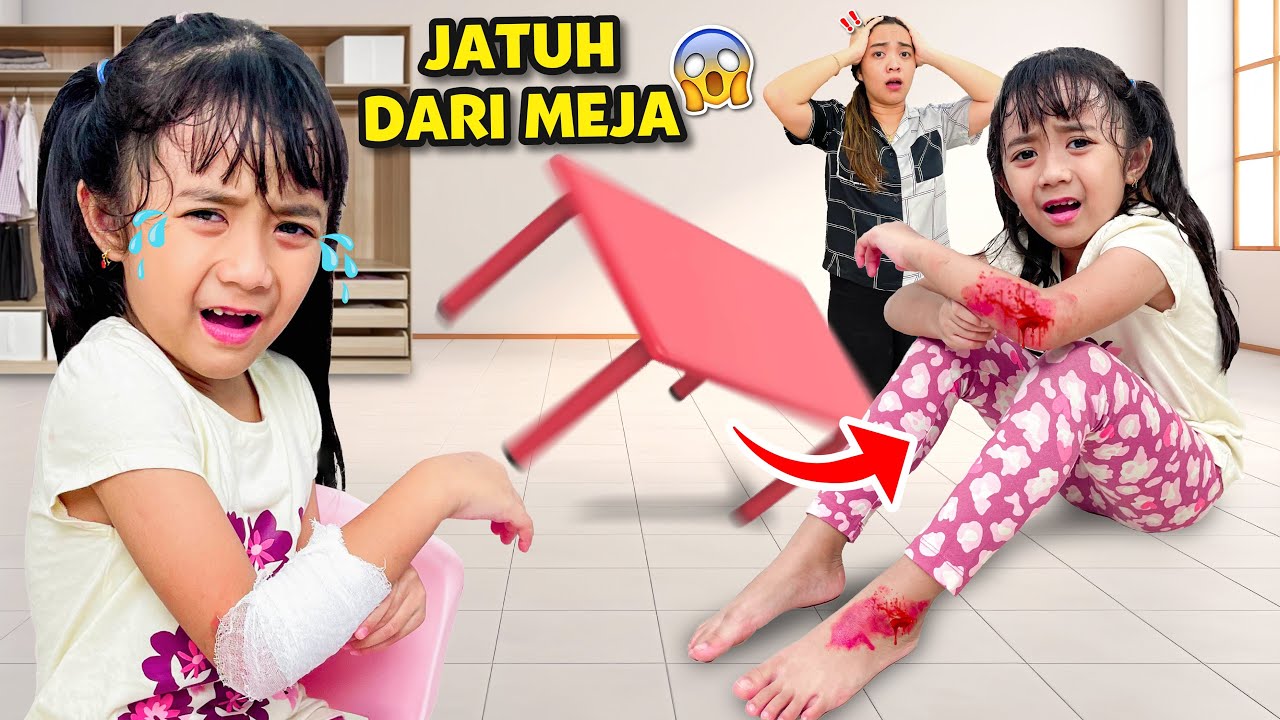 GAWAT !! SAMANTHA JATUH DARI MEJA SAMPAI BERDARAH GAGAL LEBARAN IDUL FITRI  RAMADHAN VIRAL NANGIS