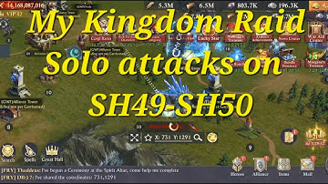King of Avalon My Kingdom Raid Solo attacking  SH49 & SH50 | DB7