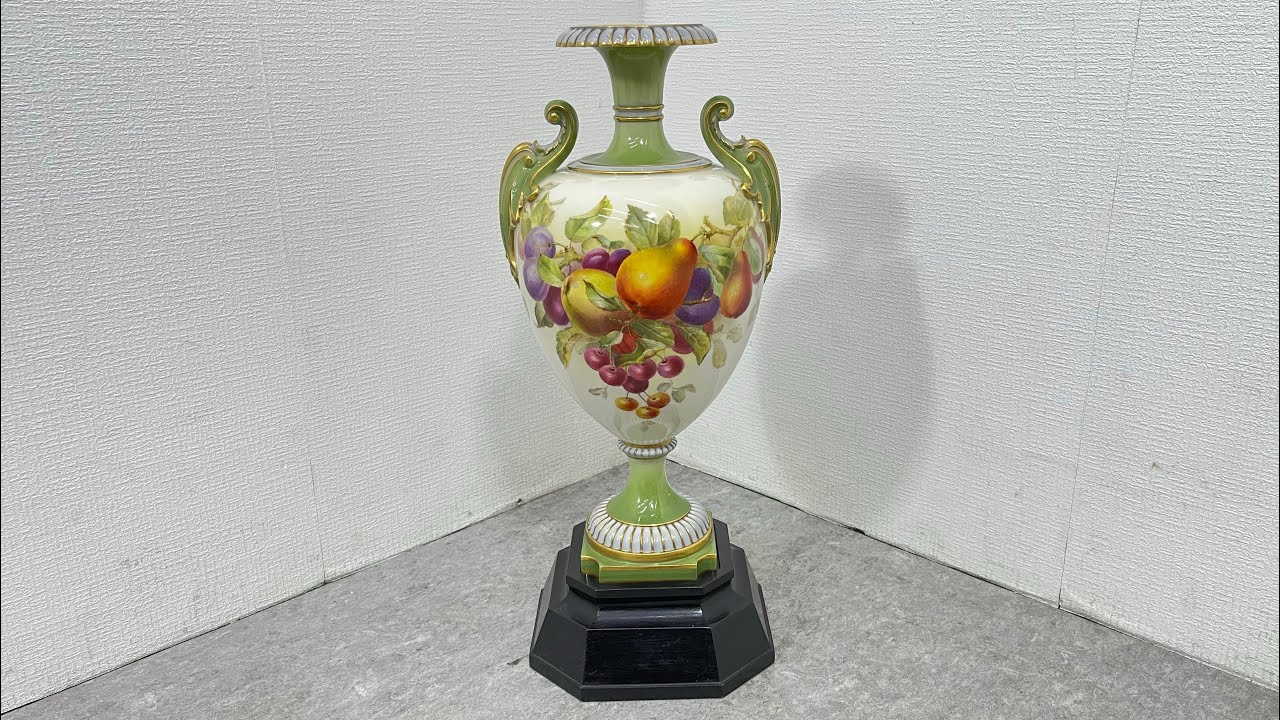 □ ロイヤルウースター Royal Worcester 西洋アンティーク 陶器 花瓶