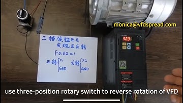Using three-position rotary switch to control the forward and reverse rotation of VFD