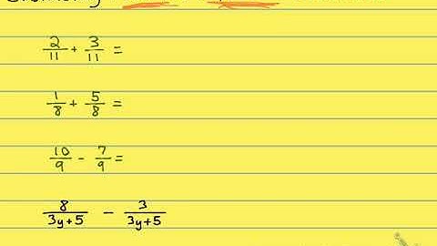 7.3 Quick Lecture - Add and Subtract Rational Expressions with LIKE Denominator