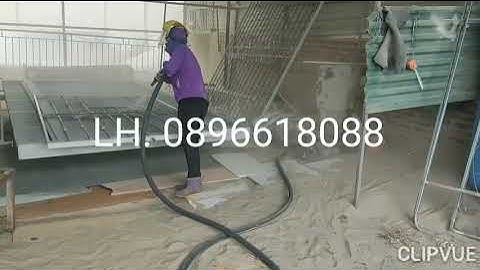 Bàn giao bộ máy phun cát làm hàng sơn tĩnh điện gia dụng tại Hoài Đức HÀ NỘI