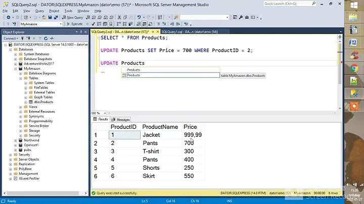 SQL - Update multiple rows