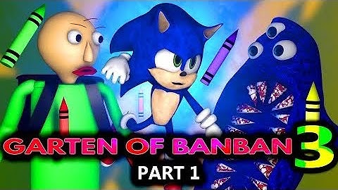 GARTEN OF BANBAN 3 PART 1 vs SONIC & BALDI Roblox Minecraft Animation CHALLENGE!