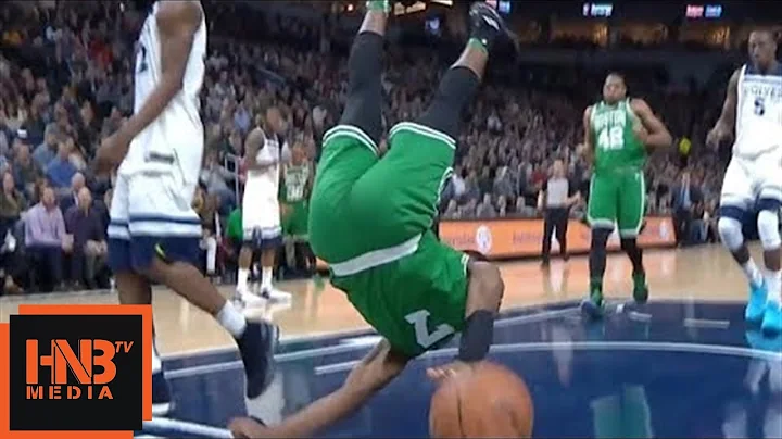 Jaylen Brown - terrible fall / Celtics vs Timberwo...