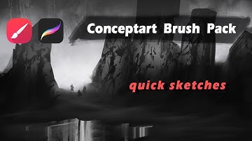Conceptart Brush Pack for Procreate,  Infinite Painter quick sketches
