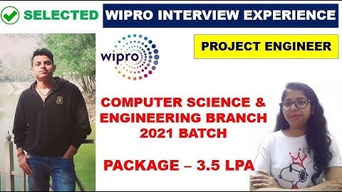 Wipro Interview Experience | Project Engineer Interview Experience | 3.5 LPA