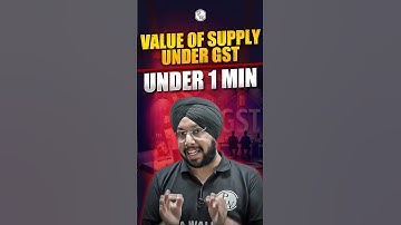 Value of Supply Under GST 🔥 Revise Under 1 Min. #Shorts #Taxation #CAInter