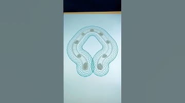 "Stylized Flower Petal with Geometric Waves" #spirographshr #art #spirograph #relaxing #satisfying