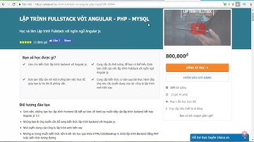 Khóa học Lập trình Fullstack với ANGULAR  -  PHP   - MYSQL