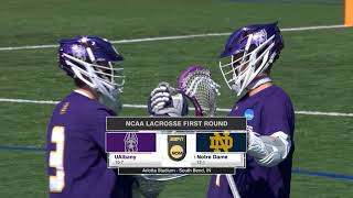 Albany vs Notre Dame NCAA First Round college lacrosse 2024