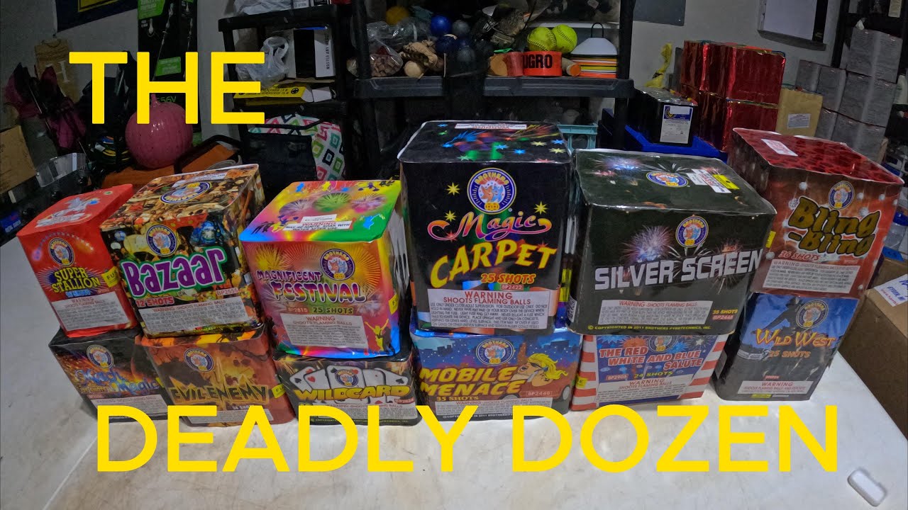 THE DEADLY DOZEN 200 GRAM ASSORTMENT FROM BROTHERS PYROTECHNICS #4thofjuly #fireworks #pyro