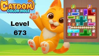 Catdom color hole level 673 solution and walkthrough for gameplay 