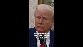 President Trump's timeline for things seems to almost always be 'in two weeks'