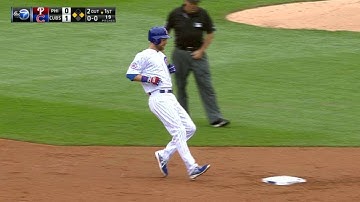 PHI@CHC: Zobrist doubles in run, extends hit streak