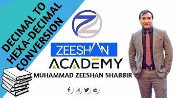 Decimal to Hexa-Decimal Conversion in Urdu/Hindi || Lecture 5 || Digital Logic & Design