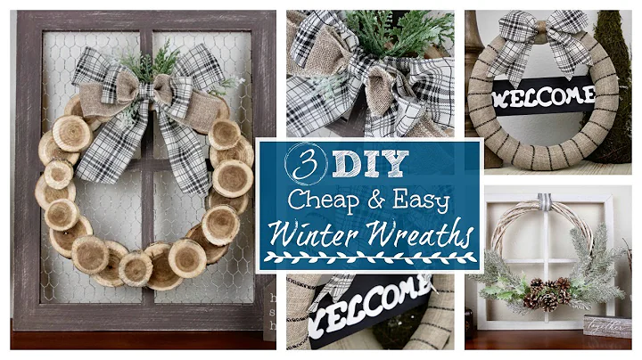 DIY 3 CHEAP and EASY Winter Wreaths | Winter Decor...