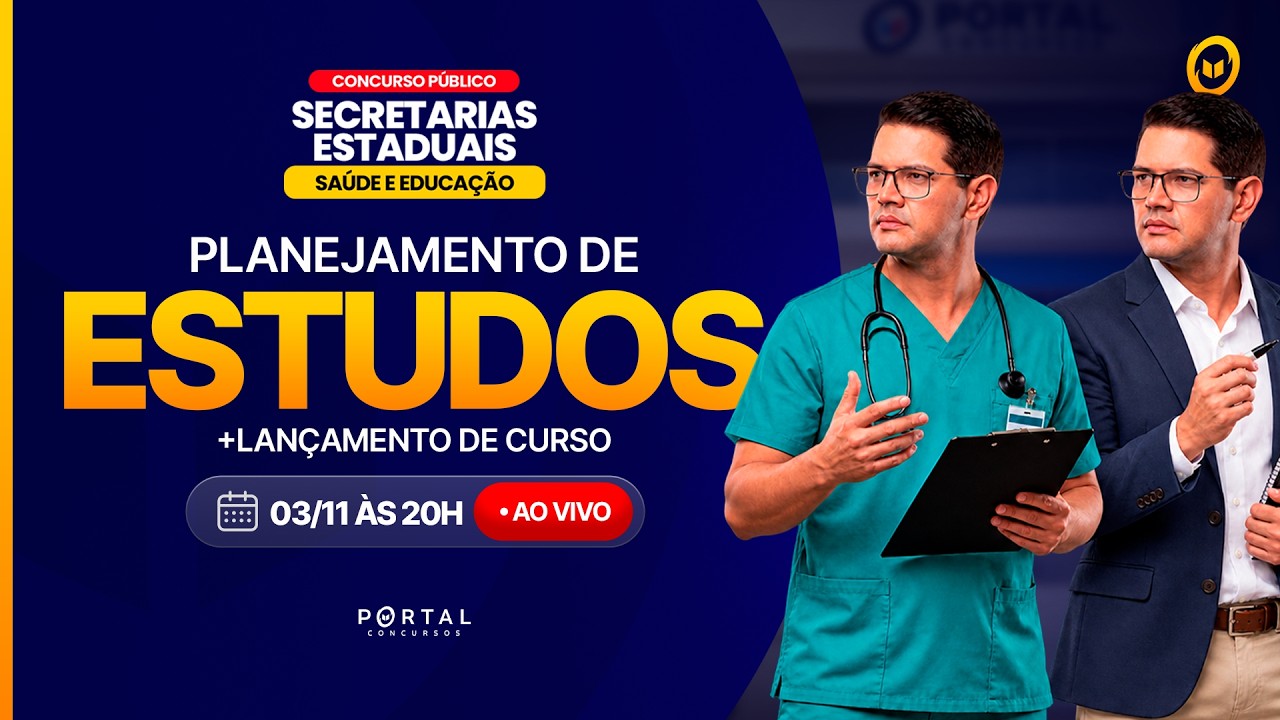 CONCURSO SES/PE & SEE/PE: PLANEJAMENTO DE ESTUDOS + LANÇAMENTO DO CURSO