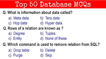 Top 50 Database MCQs | Database Questions and Answers | Part- 2