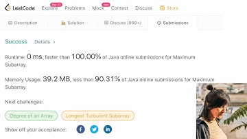 Maximum Subarray or Largest Sum Contiguous Subarray - 2 Java LeetCode Solutions