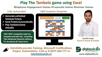 How to play Tambola Game in Excel || Housie Game in Excel || Fully Automated Tambola Game using VBA