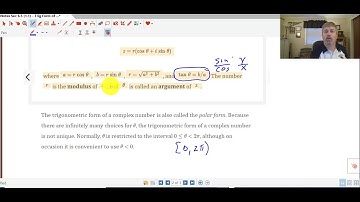 Section 6.5 (1)   Trig Form of Complex Numbers