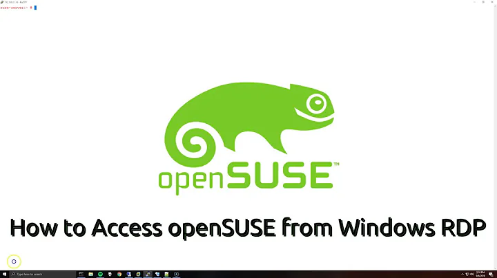 openSUSE Tumbleweed - How to access Remote Desktop RDP using XRDP
