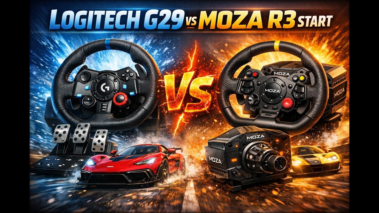 Logitech G29 vs Moza R3 START - YouTube