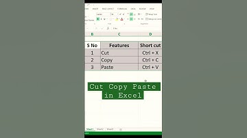 Cut ✂️ Copy Paste in MS Excel