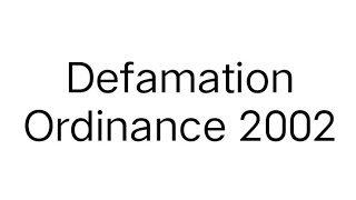 Defamation || Defamation Ordinance 2002 || PPSC/FPSC Lecturer Journalism || Mass Communication ||