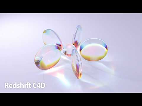 Redshift Cinema 4D Colorful Glass Material and Caustics