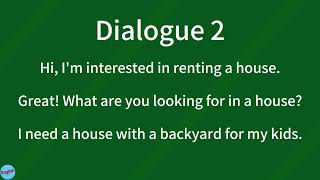 American English listening training(6). Renting a house for Level A1.